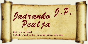 Jadranko Peulja vizit kartica